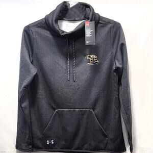 Under Armour Women Gray-Striped Long-Sleeve High-Neck Seahawks Pullover Sz L NWT